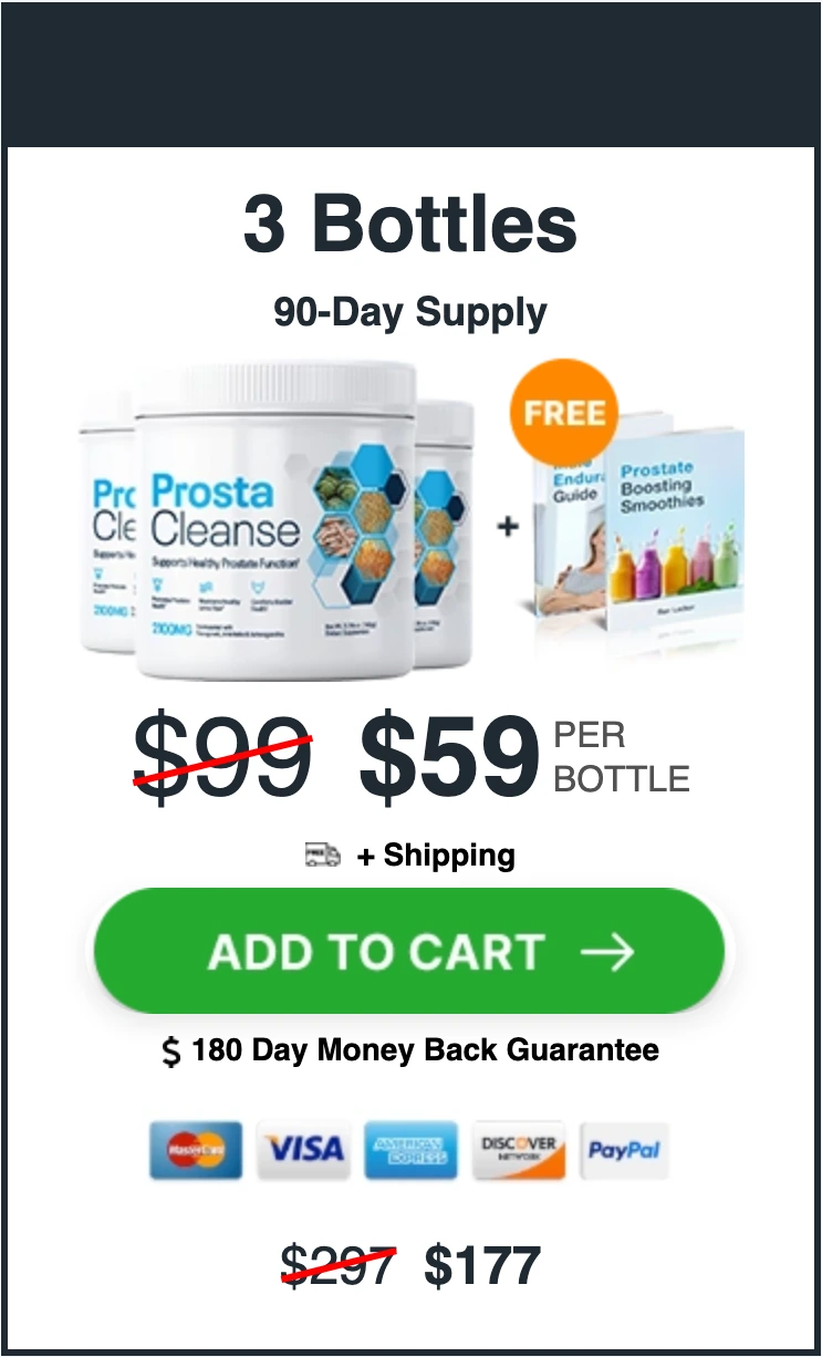 ProstaCleanse 3 bottles